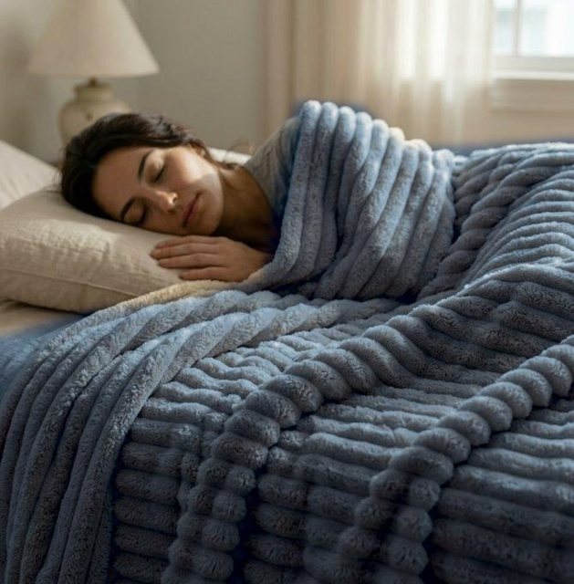 Plaid Tressé XXL – coloris gris