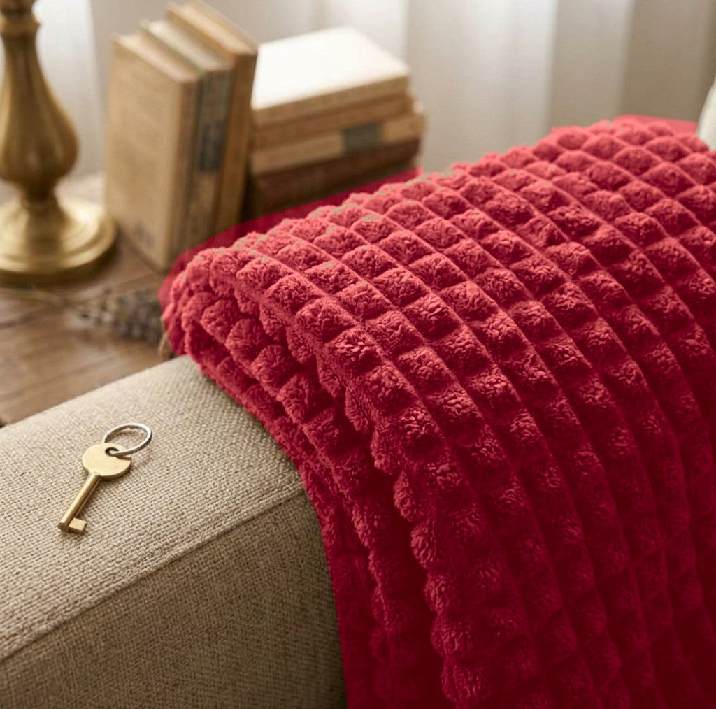 Couverture Gaufrée – Rouge