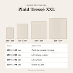 Plaid Tressé XXL – guide des tailles