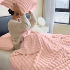 Plaid Tressé XXL – Rose