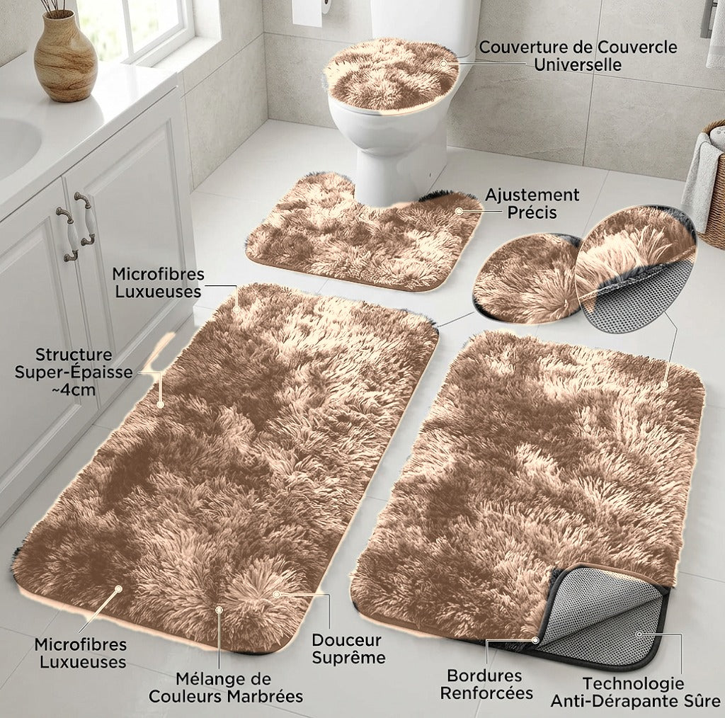 Set Confort de 4 tapis absorbants – Chameau