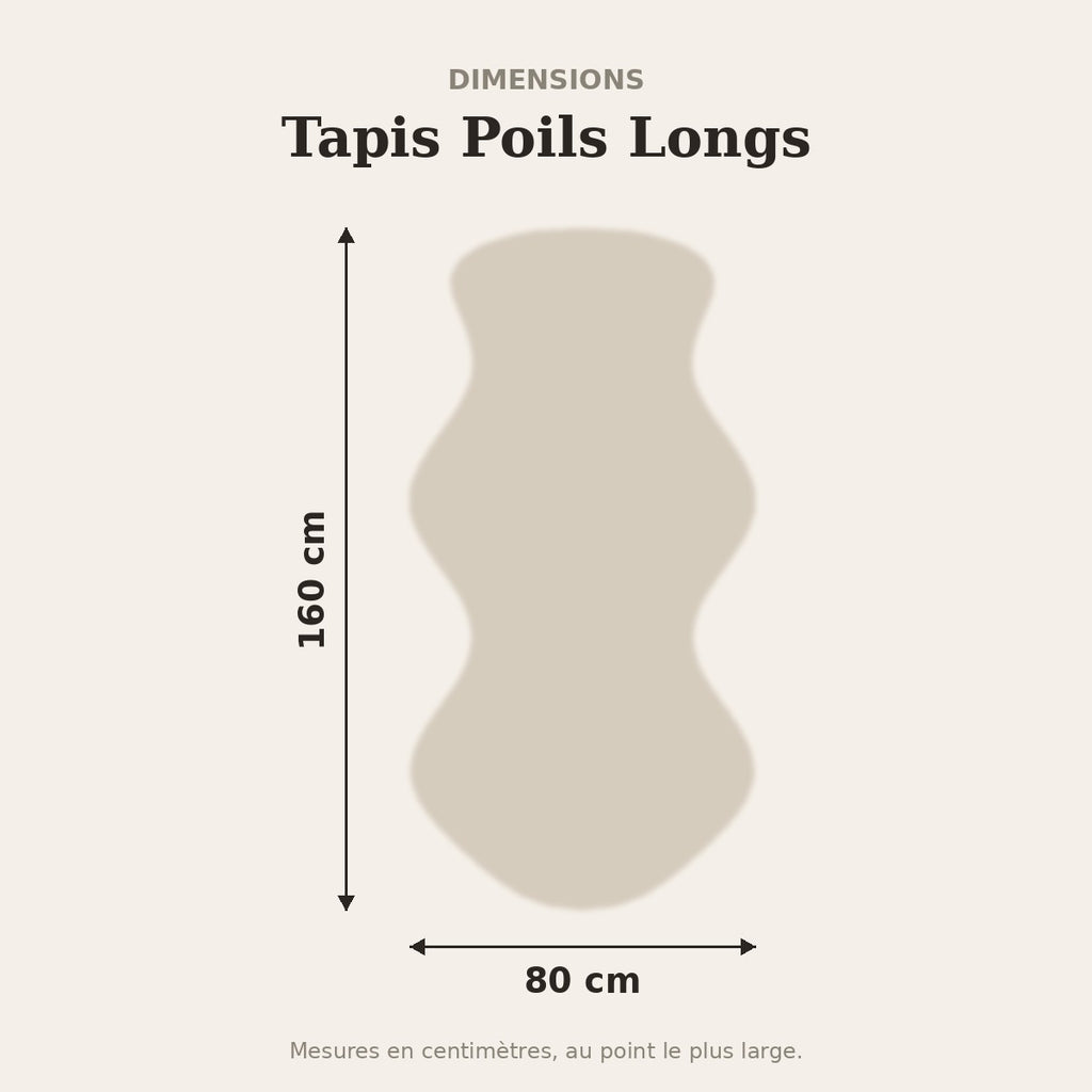 Tapis Poils Longs – dimensions